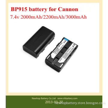 Replacement Digital Camera Battery for Canon Bp915 7.4V 2000mAh-3000mAh